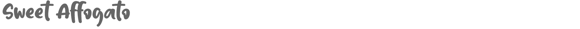 Sample characters Sweet Affogato Font
